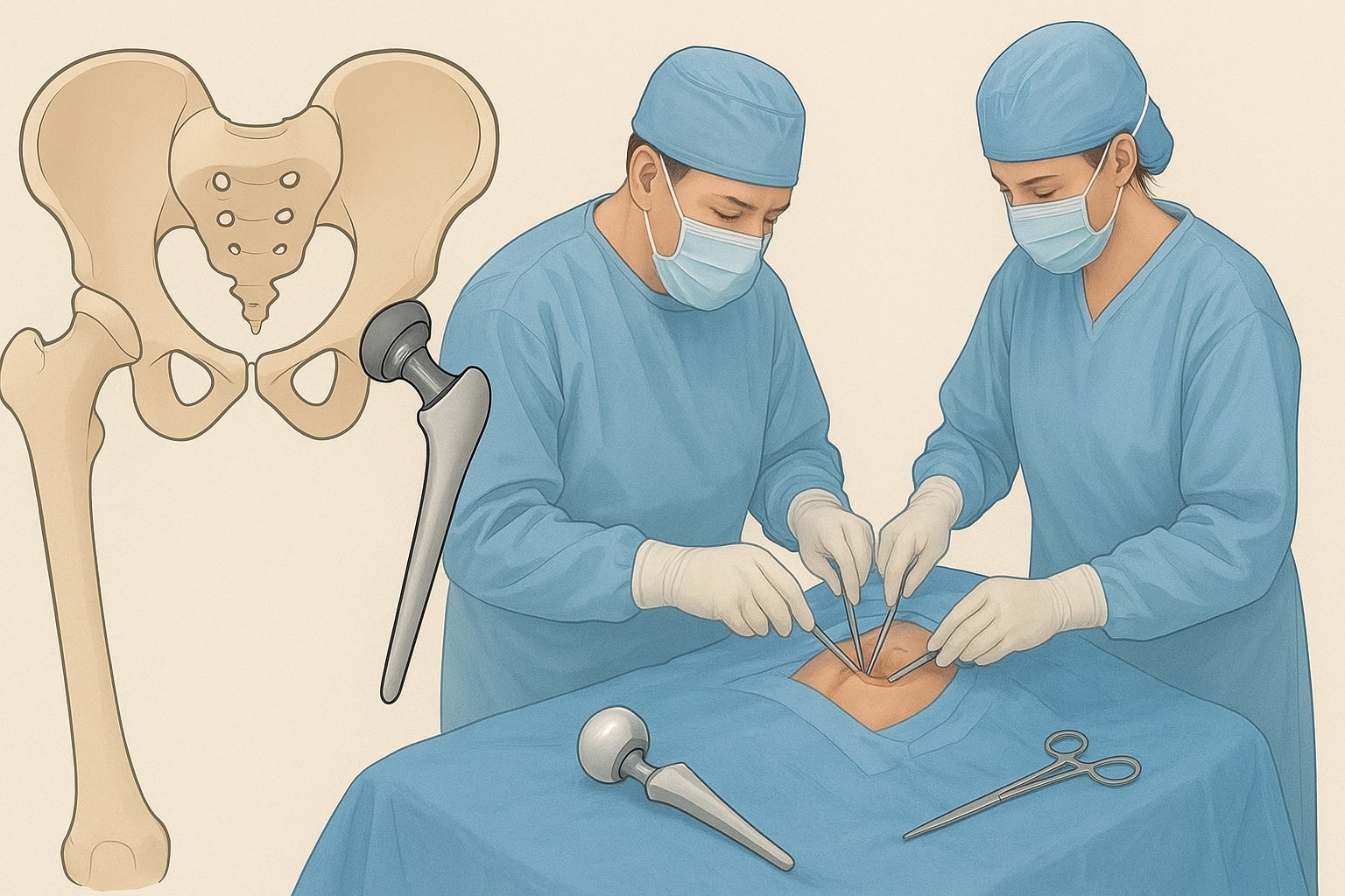 Total Hip Replacement Surgery Steps