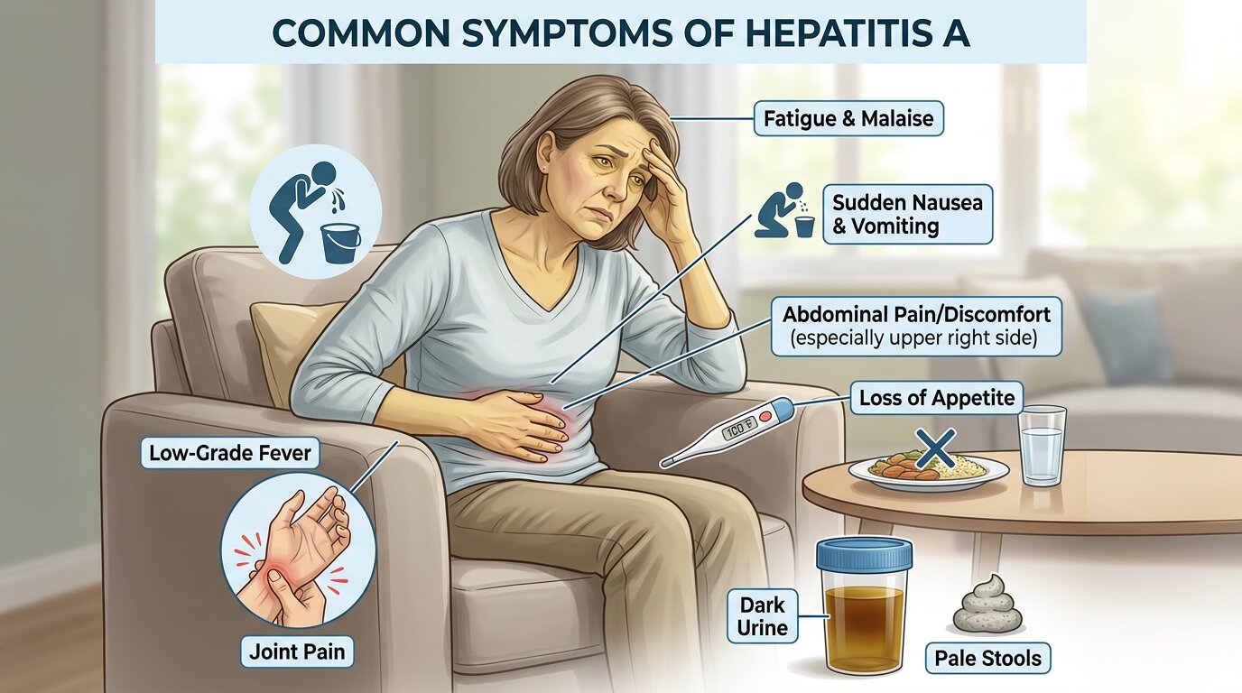 Symptoms of Hepatitis A